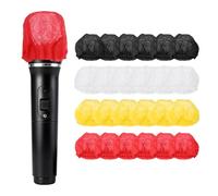 QUARKZMAN 240 Pcs Housse De Microphone Jetable, Housse De Microphone En Non-Tissé Couvre-Micro Protecteur Anti-Vent KTV, Salle D'Enregistrement, Performance Sur Scène, Interview