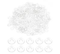 QUARKZMAN 240 Pcs M1.2 Rondelles Plates PVC Grommets Joint Transparent | 1.2mm ID 2.5mm OD 0.3mm Épaisseur, Plastique, Rondelles Lisses, Attache Joint D'étanchéité, Espaceur Anneau Rondelles