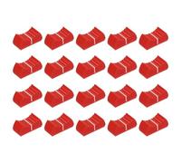 QUARKZMAN 24mmx11mmx10mm Console Mixeur Curseur Fondu Boutons Remplacement pour Potentiomètre Blanc Bouton Rouge Marque Guitare Console Volume Basse 20pcs (Compatible Trou 8 x 1,2 mm)