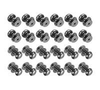 QUARKZMAN 24pcs 0,34" x 0,38" Mini Boutons de Tiroir Poignées Ronds, Armoire Boutons Poignées Poignées pour Commode Placard Bijoux Boîte Cadeaux Étuis, Gris