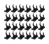 QUARKZMAN 24Pcs 1.65''x1.38'' Pieds de nivellement en Plastique pour Cuisine avec Clips et connecteur, Pieds de Meubles réglables Plinthe Clips de nivellement pour canapé Armoire Table, Noir
