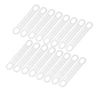 QUARKZMAN 24pcs Antidérapant Cintre Poignées Silicone Adhésif Vêtements Cintre Bandes pour Bois Plastique Cintres, Laiteux (4.65" x 0,79")