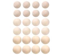 QUARKZMAN 24pcs Boules En Bois Rondes 30+35+40mm Diamètre Perles En Bois Massif Non Finies, Petites Boules Naturelles Pour Projets DIY Art Ornements