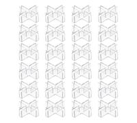 QUARKZMAN 24Pcs Connecteur En Verre Plastique, Adapté Pour 4mm D'Épaisseur En Forme De Croix Entre Verres, Support De Fixation Sans Cadre Pour Aquarium Étagère D'Affichage, Transparent