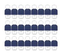 QUARKZMAN 24pcs Cuir Bouteille Ouvreur, 10,6x4,5 cm Inox Acier Plat Bière Bouteille Ouvre Porte-clés Soda Bouteille Ouvre Clé Chaîne Sublimation pour Cadeau, Foncé Bleu