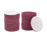 QUARKZMAN 24pcs Disques À Récurer 400 Grain 5 Pouces Brosse Pour Perceuse Disque De Conditionnement De Surface À crochet Disque De Ponçage Pads De Nettoyage pour Home Kitchen Cleaning, Rouge