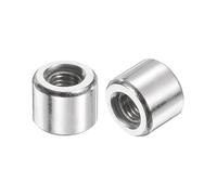 QUARKZMAN 24Pcs Ecrous Ronds De Connexion M3, Ecrous D'accouplement En Acier Inoxydable 304 5mm/0.2" De Longueur Manchon Tige Barre Ecrou Pour Support, M3x5x6mm