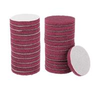 QUARKZMAN 24pcs Pads À Récurer 400 Grains 3" Brosse À Percussion Disque De Conditionnement De Surface À crochet Disque Ponçage Pads De Nettoyage Pour Nettoyage De Cuisine À Domicile, Rouge