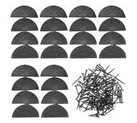 QUARKZMAN 24pcs Talonnieres Talons Caoutchouc Kit De Reparation Grand Format Avec 168pcs Vis 16mm Pour Divers Reparation Chaussures En Cuir, Noir