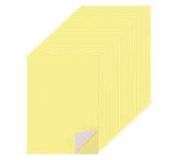 QUARKZMAN 25 Feuilles Papier Autocollant Imprimable, 8"X12" A4 Papier Support Autocollant 250gsm Pour l'Artisanat Scrapbooking Imprimante Jet d'Encre, Jaune Clair