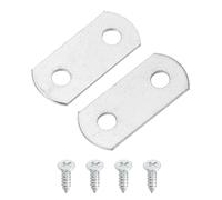QUARKZMAN 25 Pcs 0/0 Flush Canvas Clips, Picture Framing Mirror Clips Z Shape Canvas Painting Mounting Clips Avec 2 Mounting Holes Avec Screws, Silver