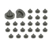 QUARKZMAN 25 Pièces tranquille de Porte 12mm en Silicone Conique Gris | Anti-Collision pour Charnière, Butoir de Porte pour Cadre Métallique, Maison, Bureau