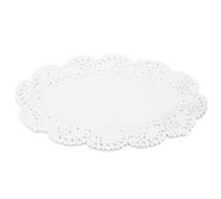 QUARKZMAN 250Pcs Napperons En Papier Dentelle Blanche 7,5 X 10 Pouces Napperons Ovales En Papier Pour Mariage, Anniversaire, Goûter