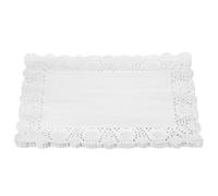 QUARKZMAN 250Pcs Napperons En Papier Dentelle Blanche12 X16 Pouces Napperons Rectangulaires En Papier De 1,10 Cm Pour Mariage, Anniversaire, Goûter