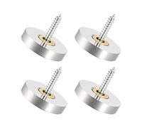 QUARKZMAN 25mm Miroir Vis Cache Vis x 4PCS Brossé Inoxydable Acier Décoratif Capuchons Couvercle Attaches pour Décoratif Miroir et Signe Publicité Quincaillerie, [Argent]