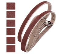 QUARKZMAN 25mm x 762mm Bandes À Poncer, 12 Pcs 36/40/60/80/100/120 Grains Ceinture Abrasive en Oxyde D’Aluminium pour Travail du Bois, Polissage Métallique, Affûteuse de Couteaux