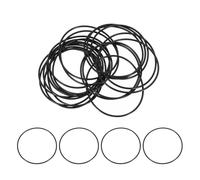QUARKZMAN 25Pcs AS-035 O-rings, Joints Toriques Caoutchouc Nitrile 2-1/4" ID, 2-3/8" OD, 1/16" Epaisseur Joint D'etancheite Rond Pour Automotive Plumbing Sealing Repair (70 Durometre, Noir)