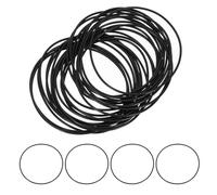 QUARKZMAN 25Pcs AS-040 O-rings, Joints Toriques En Caoutchouc Nitrile 2-7/8" ID, 3" OD, 1/16" Epaisseur Joint D'étanchéité Rond Pour Réparation D'étanchéité De Plomberie De (70 Dureté, Noir)