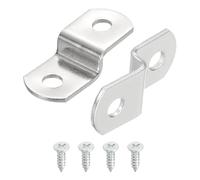QUARKZMAN 25pcs Attache Cadre Agrafe Forme Z 5.5mm avec 2 Trou de Fixation | Attache Tableau Tournante Cadre Photo et Miroir, Montage de Peinture sur Toile avec Vis, Argent