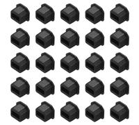 QUARKZMAN 25Pcs Bouchons de Port USB Type B en Silicone Protecteurs Anti-Poussière pour Extrémité Femelle USB, Noir