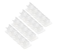 QUARKZMAN 25Pcs Clips de Câble, Support de Fil en Nylon Auto-Adhésif de 8-10mm de Diamètre, Pince de Gestion de Câble Réglable pour Bureau Pc, Transparent