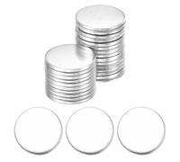 QUARKZMAN 25Pcs Disque en Acier Inoxydable Étiquette de Tamponnage naturel Gravure Pendentif Rond Acier Inoxydable 1.3MM(T) 19MM/0.75" pour Pendentif Bracelet Collier Joyaux Boucle d'Oreille