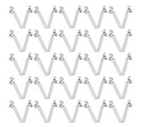 QUARKZMAN 25Pcs Double Button Kayak Paddle Snap Spring Clip 6x8x41mm 65Mn Spring Steel V-Shaped Hollow Lift Telescopic Locking Tube Pole Clips pour Tent Umbrella Camping