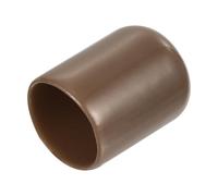 QUARKZMAN 25pcs Embouts en Caoutchouc, 15 mm ID Vis Filetage Protecteur en PVC Embouts de Protection Flexible pour Tube Métallique, Câbles, Fils, Tige, Écrou et Cache Boulon, Brun