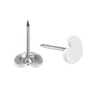 QUARKZMAN 25pcs Épingles à Tête en Forme de Cœur pour Tableau en Liège, Blanc