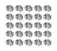 QUARKZMAN 25Pcs Inserts Filetés 6-32 UNC 1.0D (3.5mm) Hélicoïdaux en Acier Inoxydable 304 pour Réparation de Filetage en Plastique et Bois