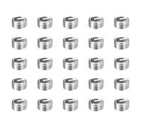 QUARKZMAN 25pcs Inserts Filetés Hélocoïdaux M6 x 1 x 1D (6mm) Métrique | Manchon Fileté Hélocoïdal pour Réparations Automobiles, 304H Acier Inoxydable