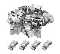 QUARKZMAN 25pcs Remorque Câblage Agrafes, 0,9" Longueur Solaire Panneau Fil Agrafes Inox Acier Double Fil Remorque Fil Agrafes pour PV Câblage Bateau Câble