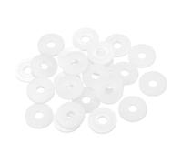 QUARKZMAN 25Pcs Rondelles Plates En Nylon M6 Rondelle Plate 6mm ID 20mm OD 2mm Épais Entretoises En Plastique Pour Vis Boulons Réparation De Plomberie Robinet De Jardin, Blanc
