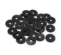 QUARKZMAN 25Pcs Rondelles Plates En Nylon M6 Rondelle Plate 6mm ID 30mm OD 2mm Épais Entretoises En Plastique Pour Vis Boulons Réparation De Plomberie Robinet De Jardin, Noir