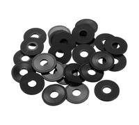 QUARKZMAN 25Pcs Rondelles Plates En Nylon M8 Rondelle Plate 8mm ID 30mm OD 2mm Épais Entretoises En Plastique Pour Vis Boulons Réparation De Plomberie Robinet De Jardin, Noir