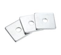 QUARKZMAN 25pcs Rondelles Porteuses Plaque Carrée M12x50x4.8mm Acier Carbone Plaque Carrée Rondelles Plaque Plate Joint Espaceur Pour Quincaillerie Fixation