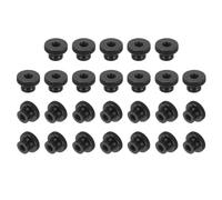 QUARKZMAN 26Pcs Ecrous À Molette, M5x10mm Écrou En Acier Au Carbone Poignées Rondes En Fer Fixations À Tête Haute Avec Trou Traversant Pour Pièce D'Imprimante 3D, Noir