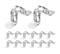 QUARKZMAN 26pcs Pour Conduit, 1 Trou 25mm Dia Bride En Acier Inoxydable, Support En U Bande Simple Support Rigide Pour Conduit Métallique Pour Fixation De Tuyau, Installation De Tube Et Fil