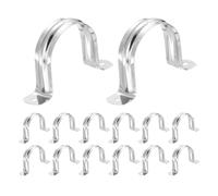 QUARKZMAN 26pcs Pour Conduit, 1 Trou 50mm Dia En Acier Inoxydable Pour Tuyau, Support En U Bande Simple Rigide Pour Conduit Metallique Pour Fixation De Tuyau, Installation De Tube Et Fil