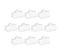 QUARKZMAN 280Pcs Embouts Sertissage Ruban, 10mm Embouts Pincement pour Marque-Pages, Fermoirs d'Extrémité Cordon pour la Fabrication Bracelets Colliers Bijoux Diy, Argent