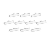 QUARKZMAN 280Pcs Embouts Sertissage Ruban 25mm Argent Blanc | Embouts Pincement, Fermoirs d'Extrémité Cordon, pour Marque-Pages, pour la Fabrication Bracelets Colliers Bijoux Diy