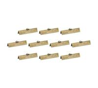 QUARKZMAN 280Pcs Embouts Sertissage Ruban 30mm Tons Bronze | Embouts Pincement pour Marque-Pages, Fermoirs d'Extrémité Cordon pour la Fabrication Bracelets Colliers Bijoux Diy