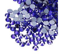 QUARKZMAN 2880 Pièces de Strass Thermocollants en Verre Cristal pour l'Artisanat, les Vêtements et la Décoration DIY (SS10 2.9mm, Bleu Foncé)
