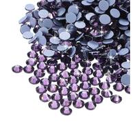 QUARKZMAN 2880 Pièces Strass Hotfix en Verre Cristal pour L'Artisanat Décoration DIY Vêtements (Ss8 2,5mm, Violet)