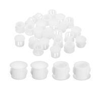 QUARKZMAN 28Pcs Bouchon de Trou en Nylon, 10.5-11mm Diamètre de Trou Bouchon d'étanchéité Rond Souple et Flexible de Verrouillage Bouchons en Caoutchouc pour Bouteille, Tuyau, Cuisine, Blanc