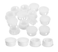 QUARKZMAN 28Pcs Bouchon de Trou en Nylon, 16.5-17mm Diamètre de Trou Bouchon d'étanchéité Rond Souple et Flexible de Verrouillage Bouchons en Caoutchouc pour Bouteille, Tuyau, Cuisine, Blanc