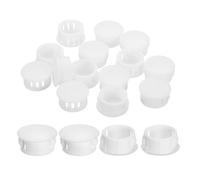 QUARKZMAN 28Pcs Bouchon de Trou en Nylon, 17.5-18mm Diamètre de Trou Bouchon d'étanchéité Rond Souple et Flexible de Verrouillage Bouchons en Caoutchouc pour Bouteille, Tuyau, Cuisine, Blanc