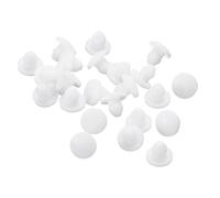 QUARKZMAN 28Pcs Bouchon de Trou en Silicone, Bouchons à Verrouillage Rond en Caoutchouc pour Trou de 3.5-4mm Bouchons de Trou Étanches pour Tube Métallique, Embouts de Meubles, Blanc