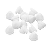 QUARKZMAN 28Pcs Bouchon de Trou en Silicone, Bouchons à Verrouillage Rond en Caoutchouc pour Trou de 9-10mm Bouchons de Trou Étanches pour Tube Métallique, Embouts de Meubles, Blanc