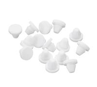 QUARKZMAN 28Pcs Bouchon de Trou en Silicone, Bouchons à Verrouillage Rond en Caoutchouc pour Trou de 7-8mm Bouchons de Trou Étanches pour Tube Métallique, Embouts de Meubles, Blanc